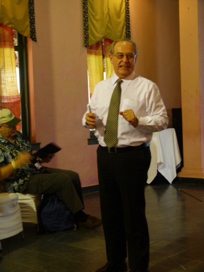 Tony Zola, another former Peace Corp volunteer who settled in Asia, was a fascinating lecturer.  He spoke to us in Thailand and Laos.