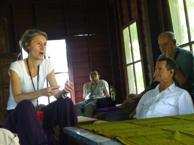 We had an amazing lunch at Fabian's stilt home in a  Laotian village, followed by a lecture.