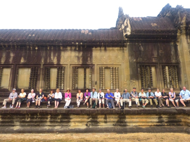 Our wonderful guide made sure we had front row seats for the Angkor Wat sunrise