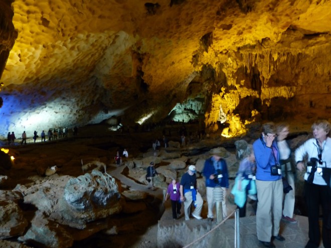 We took a tender to the Surprise Cave.  The third cave was enormous!