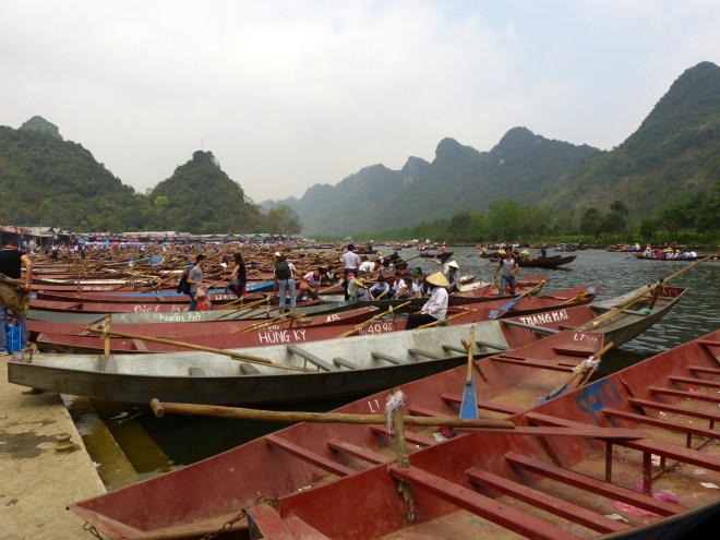 I thought there were a lot of boats on the river; I had NO IDEA how many boats were already there!