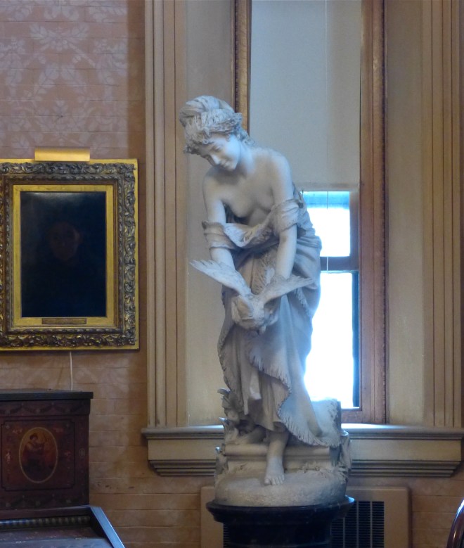 Statue in the library reading room