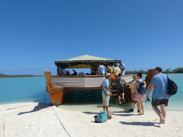 Our vessel -- and did you notice that beautiful white sand?