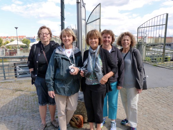 Karen P., Denise, Diane, Karen H and Beth. Jet lagged, but undaunted.