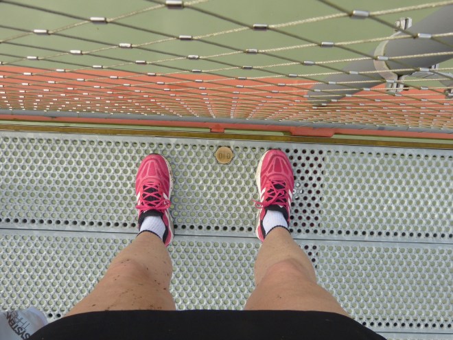 The bridge between Germany and Austria. I have a foot in each country.