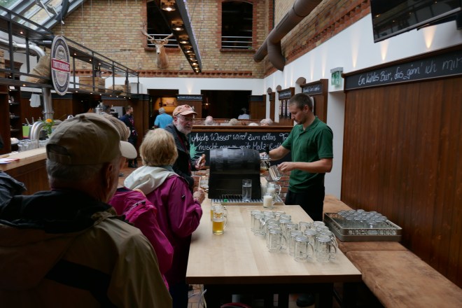 Our brewery tour included a choice of light or dark beer.
