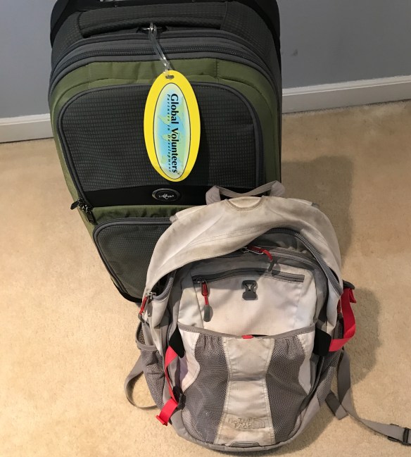 backpack and carry on