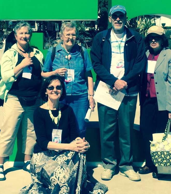 Five out of our group of eleven volunteers 